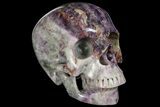Massive Carved Purple Fluorite Skull #111226-1